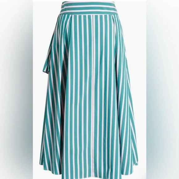 NWOT Halogen x Atlantic Pacific Skirt Striped Asymmetrical Tiered A-Line XL - Picture 3 of 8